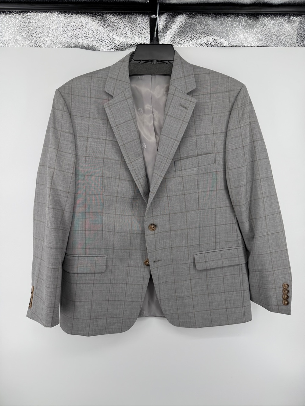 Lauren Ralph Lauren Gray Plaid Blazer Classic Tailored Preppy Coquette‎ Sz42S
